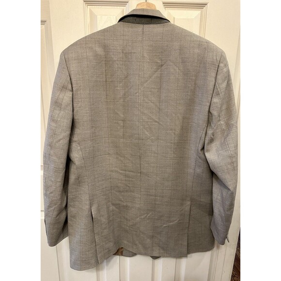 CALVIN KLEIN 100% Wool‎ Gray Men's Suit Coat Sport Coat Blazer Jacket Lined 44L - Picture 5 of 11